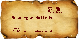 Rehberger Melinda névjegykártya